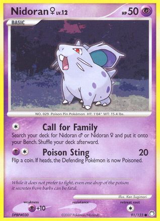 Nidoran F 091/123  Mysterious Treasures - Common