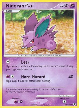 Nidoran M 072  - Reverse Holofoil Rising Rivals - Common