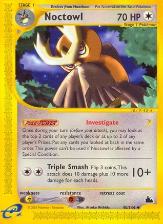 Noctowl 040  - Reverse Holofoil Skyridge - Uncommon