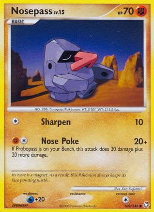 Nosepass 109  - Reverse Holofoil Legends Awakened - Common