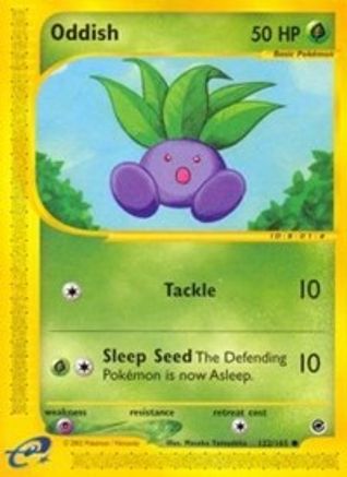 Oddish 122/165  - Reverse Holofoil Expedition - Common