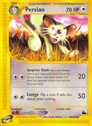 Persian 042  - Reverse Holofoil Skyridge - Uncommon