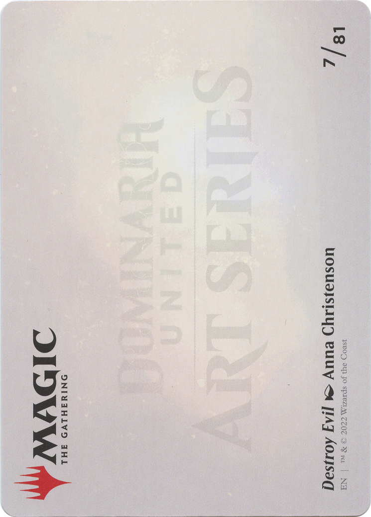 Destroy Evil // Destroy Evil (ADMU-007) - Dominaria United Art Series (Borderless) Foil