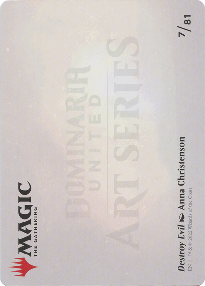 Destroy Evil // Destroy Evil (ADMU-007) - Dominaria United Art Series (Borderless) Foil