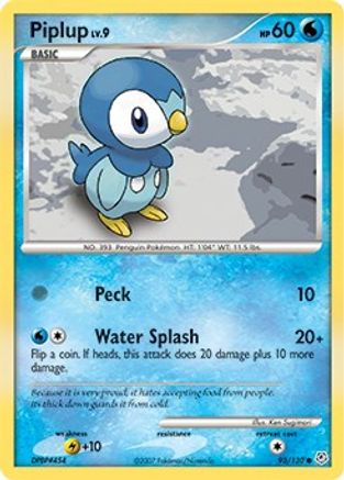 Piplup 093/130  - Reverse Holofoil Diamond and Pearl - Common