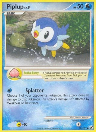 Piplup (72) 072/100  Majestic Dawn - Common