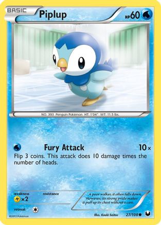 Piplup 027/108  Dark Explorers - Common