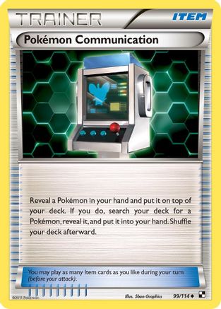 Pokemon Communication 099/114  - Reverse Holofoil Black and White - Uncommon