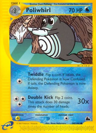 Poliwhirl 088  - Reverse Holofoil Skyridge - Common
