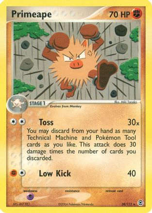 Primeape 028/112  - Reverse Holofoil FireRed & LeafGreen - Rare