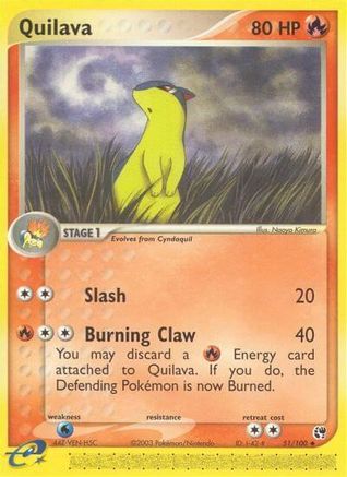 Quilava 051/100  - Reverse Holofoil Sandstorm - Uncommon