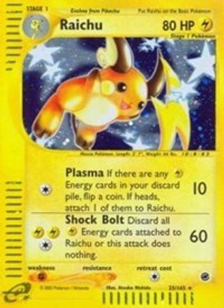 Raichu (25) 025  - Holofoil Expedition - Holo Rare