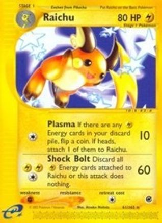 Raichu (61) 061/165  - Reverse Holofoil Expedition - Rare