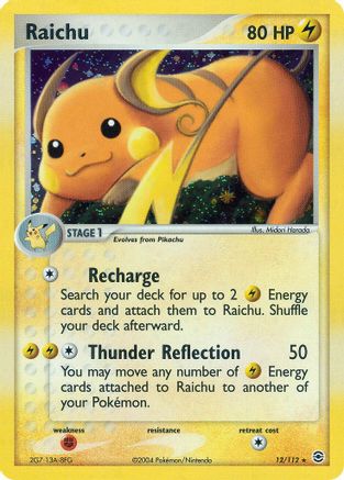 Raichu 012  FireRed & LeafGreen - Holo Rare