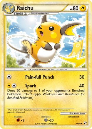 Raichu 033  Undaunted - Uncommon
