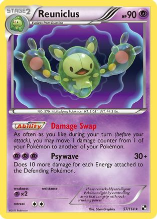 Reuniclus 057/114  - Holofoil Black and White - Holo Rare