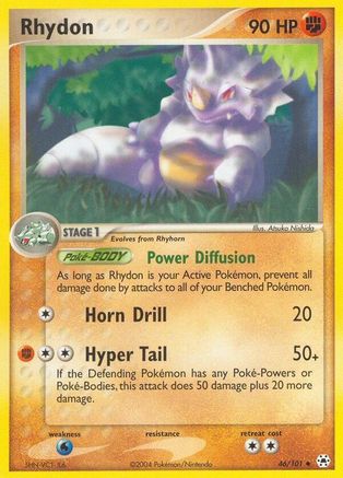 Rhydon 046  - Reverse Holofoil Hidden Legends - Uncommon