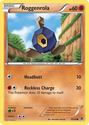 Roggenrola (50) 050  - Reverse Holofoil Emerging Powers - Common