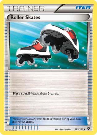 Roller Skates 125/146  - Reverse Holofoil XY Base Set - Uncommon