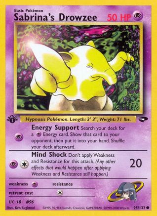 Sabrina's Drowzee 095/132  - 1st Edition Gym Challenge - Common