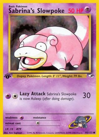 Sabrina's Slowpoke 095/132  - 1st Edition Gym Heroes - Common