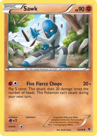 Sawk 059  - Reverse Holofoil Emerging Powers - Uncommon