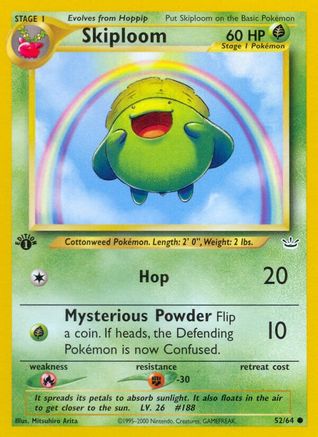 Skiploom 052/64  - 1st Edition Neo Revelation - Common
