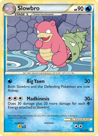 Slowbro 052/123  - Reverse Holofoil HeartGold SoulSilver - Uncommon