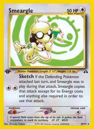 Smeargle (30) 030/75  - 1st Edition Neo Discovery - Rare