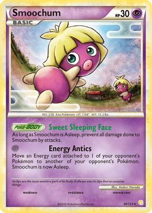 Smoochum 030/123  - Reverse Holofoil HeartGold SoulSilver - Rare