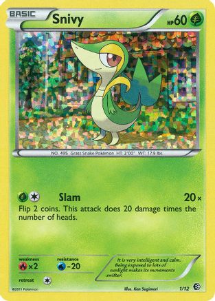 Snivy 001/12  - Holofoil McDonalds Promos 2011 - Promo