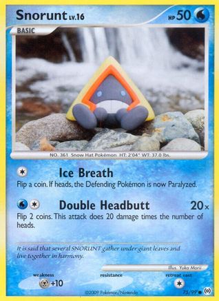 Snorunt 075/99  - Reverse Holofoil Arceus - Common