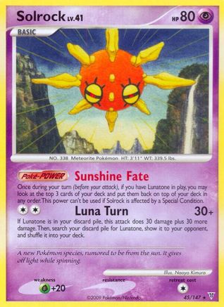 Solrock 045  - Reverse Holofoil Supreme Victors - Rare