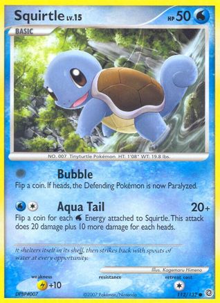 Squirtle 112/132  - Reverse Holofoil Secret Wonders - Common