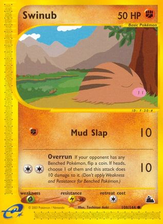 Swinub (108) 108  - Reverse Holofoil Skyridge - Common