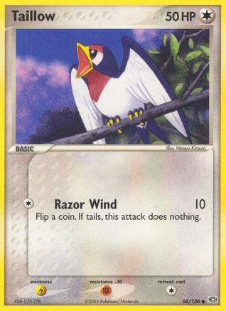 Taillow 068  - Reverse Holofoil Emerald - Common
