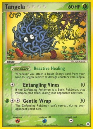Tangela 044  - Reverse Holofoil Legend Maker - Uncommon