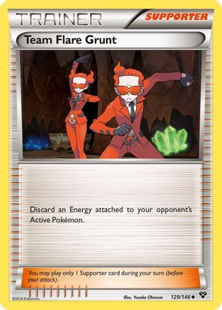Team Flare Grunt 129/146  - Reverse Holofoil XY Base Set - Uncommon