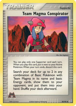 Team Magma Conspirator 082/95  - Reverse Holofoil Team Magma vs Team Aqua - Uncommon