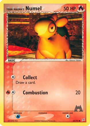Team Magma's Numel 064  - Reverse Holofoil Team Magma vs Team Aqua - Common