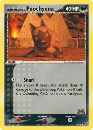Team Magma's Poochyena 065/95  - Reverse Holofoil Team Magma vs Team Aqua - Common