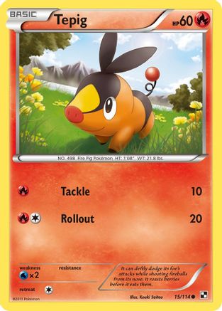 Tepig (15) 015/114  Black and White - Common