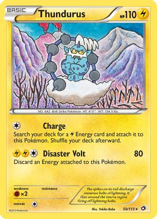 Thundurus 050  - Reverse Holofoil Legendary Treasures - Holo Rare