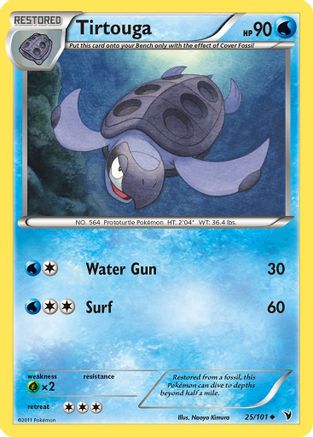 Tirtouga 025  - Reverse Holofoil Noble Victories - Uncommon