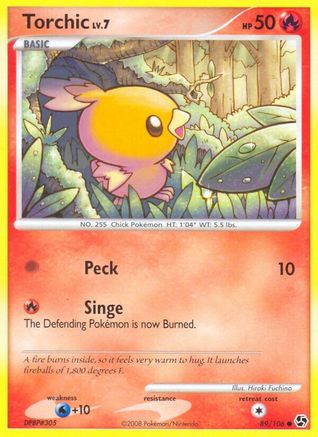 Torchic 089/106  - Reverse Holofoil Great Encounters - Common