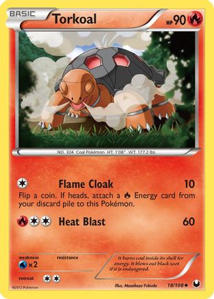 Torkoal 018  - Reverse Holofoil Dark Explorers - Uncommon