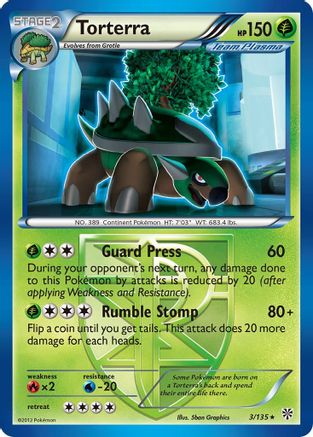 Torterra (Team Plasma) 003  Plasma Storm - Rare