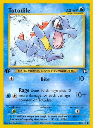 Totodile (80) 080/111  - 1st Edition Neo Genesis - Common