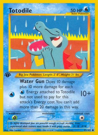 Totodile 085/105  - 1st Edition Neo Destiny - Common