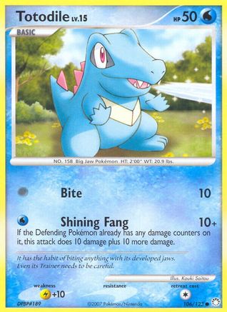 Totodile 106/123  Mysterious Treasures - Common